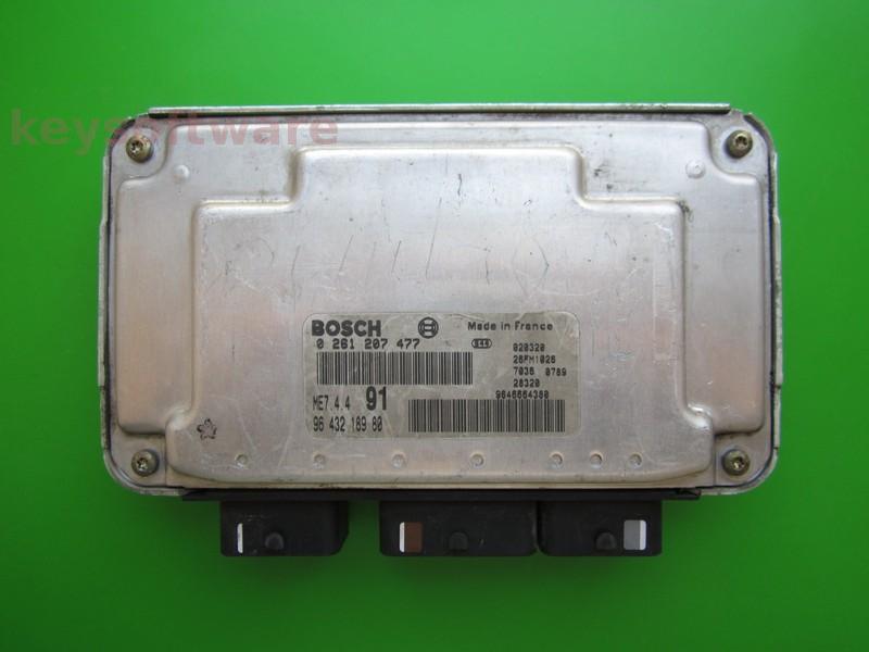 ECU Peugeot 206 1.6 9643218980 0261207477 ME7.4.4 }