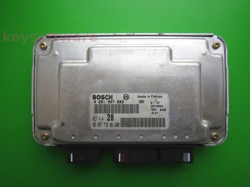ECU Peugeot 307 1.6 9645777080 0261207683 ME7.4.4