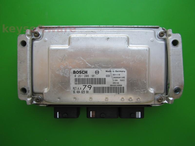 ECU Peugeot 206 1.6 9648482980 0261208101 ME7.4.4 }