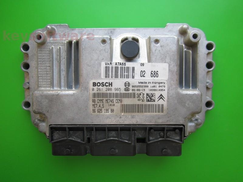 ECU Peugeot 207 1.6 9662519580 0261208965 ME7.4.5 {