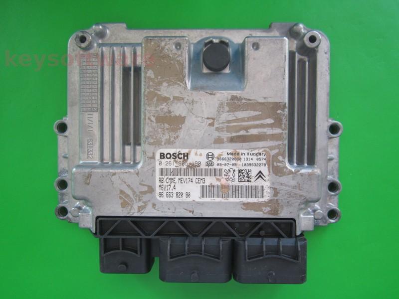 ECU Peugeot 207 1.6 9666382080 0261S05190 MEV17.4
