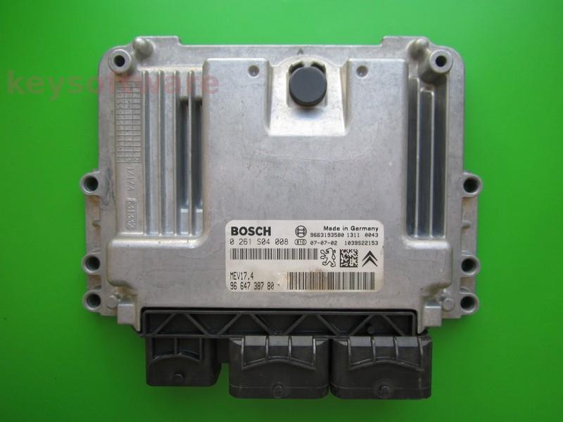 ECU Peugeot 207 1.6 9664738780 0261S04008 MEV17.4 }