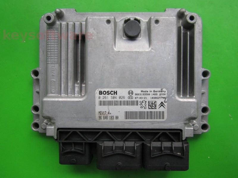 ECU Peugeot 207 1.6 9664618380 0261S04026 MEV17.4
