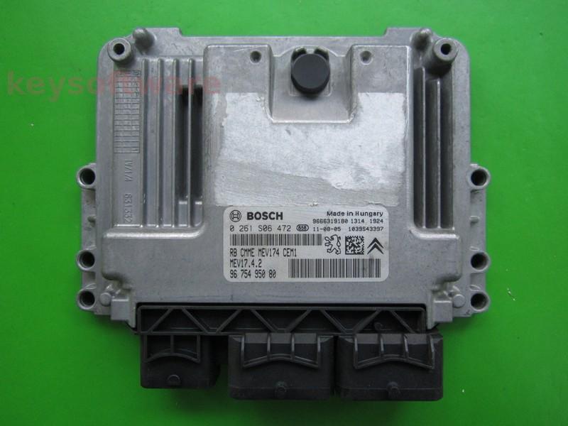 ECU Peugeot 207 1.4 9675495080 0261S06472 MEV17.4.2 +