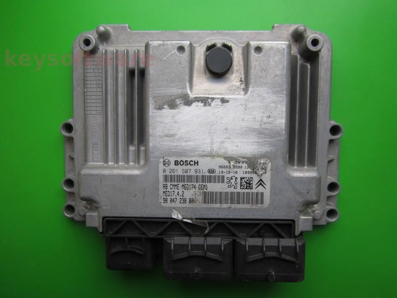 ECU Peugeot 308 1.6 9804723880 0261S07931 MED17.4.2