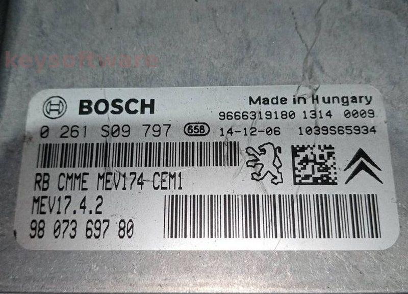 ECU Peugeot 208 1.4HDI 9807369780 0261S09797 MEV17.4.2