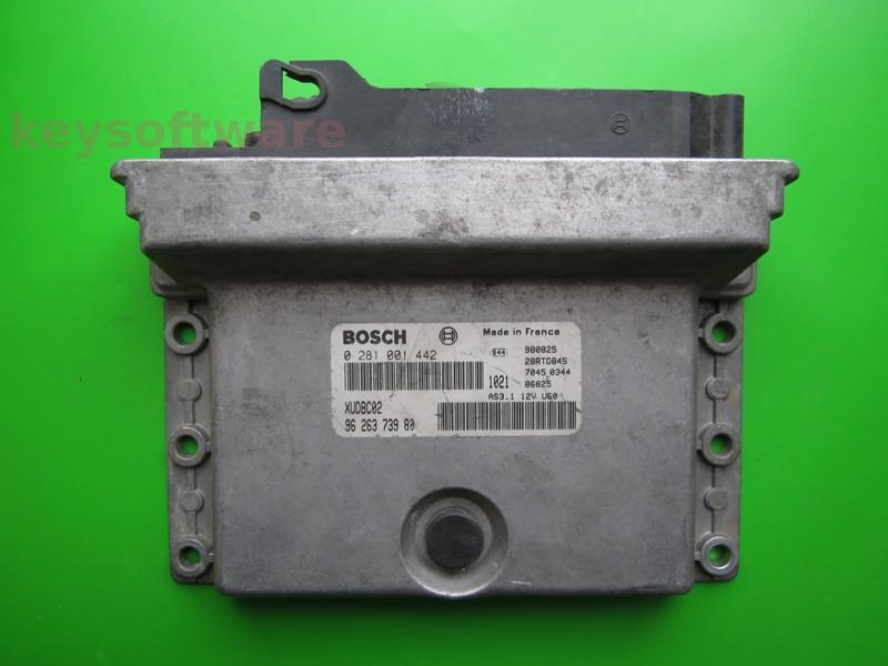 ECU Peugeot 806 1.9D 9626373980 0281001442 AS3.1