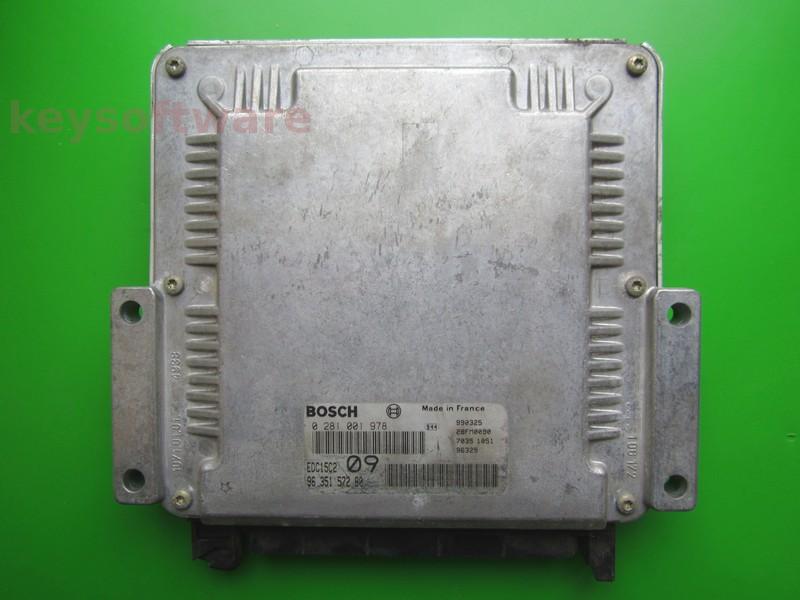 ECU Peugeot 406 2.0HDI 9635157280 0281001978 EDC15C2