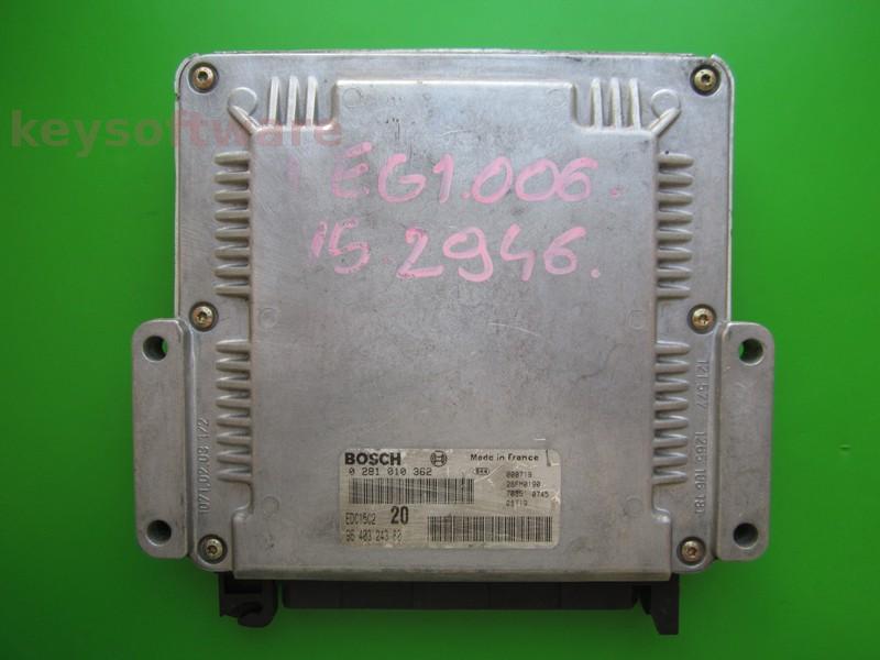 ECU Peugeot 306 2.0HDI 9640324380 0281010362 EDC15C2 RHY }