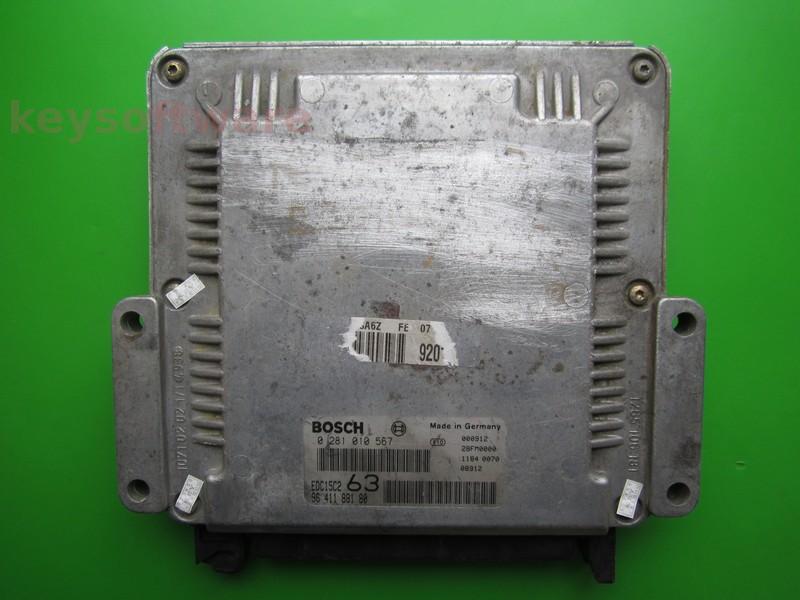 ECU Peugeot 607 2.2HDI 9641188180 0281010567 EDC15C2} +