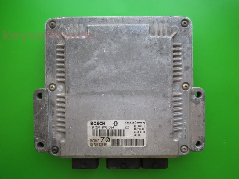 ECU Peugeot 206 2.0HDI 9642013980 0281010594 EDC15C2 }