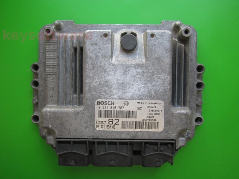 ECU Peugeot 206 1.4HDI 9647158080 0281010707 EDC16C3 8HX }