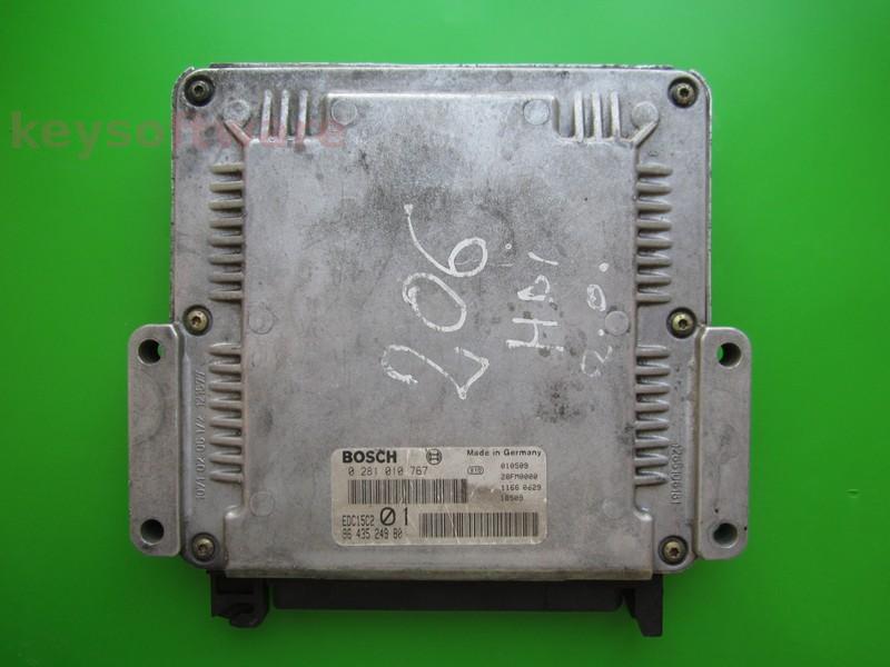 ECU Peugeot 206 2.0HDI 9643524980 0281010767 EDC15C2 }