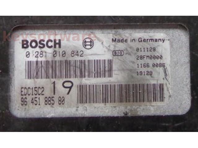 ECU Peugeot 406 2.0HDI 9645188580 0281010842 EDC15C2 { +