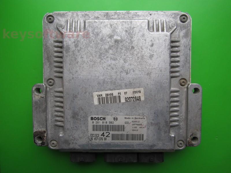 ECU Peugeot 607 2.0HDI 9645737680 0281010902 EDC15C2 {
