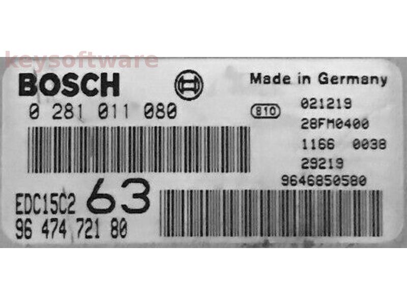 ECU Peugeot 406 2.0HDI 9648870780 0281011080 EDC15C2 { +