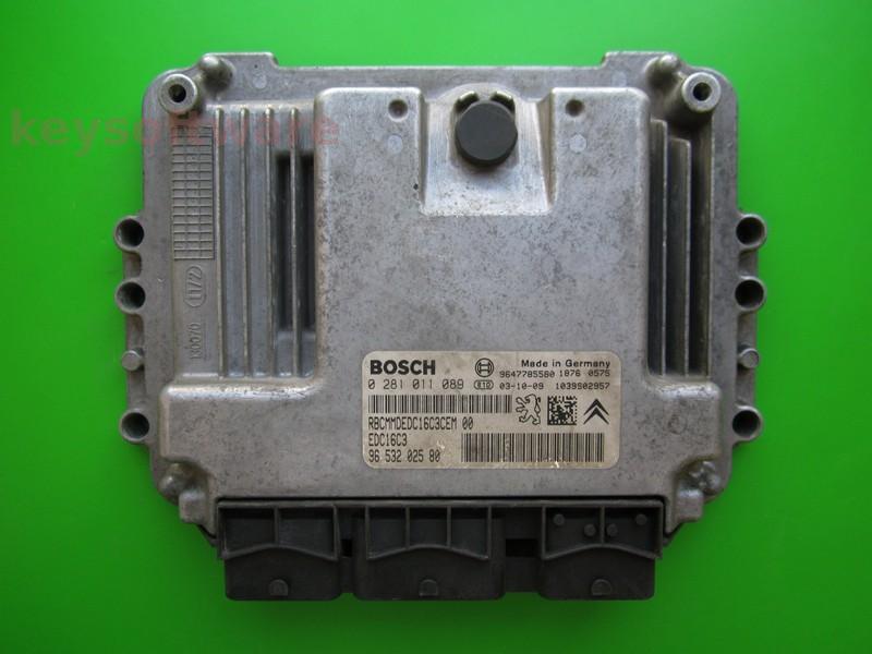 ECU Peugeot 206 1.4HDI 9653202580 0281011089 EDC16C3}
