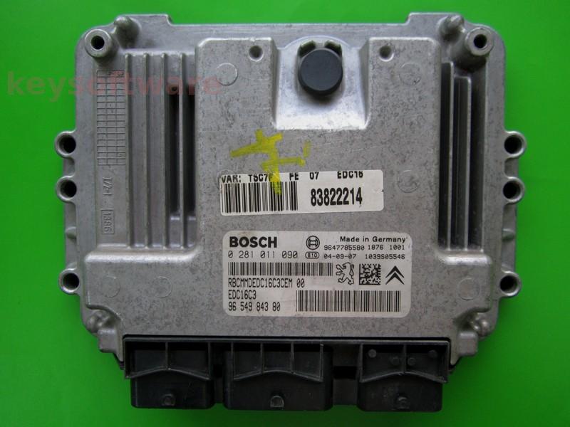 ECU Peugeot 307 1.4HDI 9654984380 0281011090 EDC16C3 +