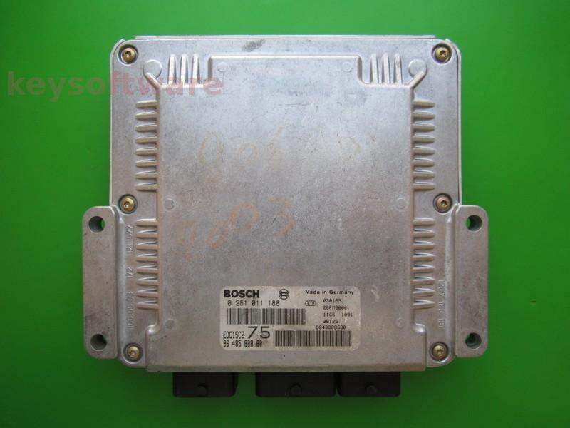 ECU Peugeot 206 2.0HDI 9648588880 0281011188 EDC15C2 }