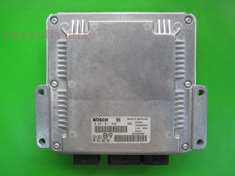 ECU Peugeot 307 2.0HDI 9652183780 0281011248 EDC15C2 RHY }
