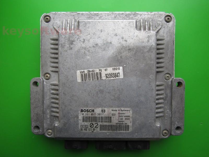 ECU Peugeot 607 2.2HDI 9649561580 0281011361 EDC15C2