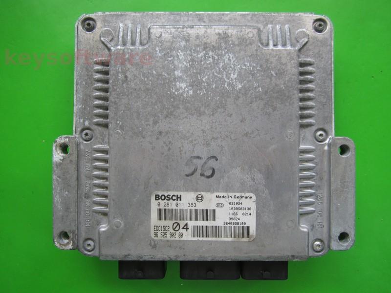 ECU Peugeot 807 2.2HDI 9652590280 0281011363 EDC15C2 }