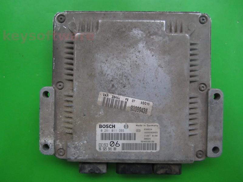 ECU Peugeot 607 2.2HDI 9652590180 0281011393 EDC15C2 {+