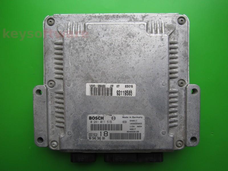 ECU Peugeot 607 2.2HDI 9654694680 0281011516 EDC15C2