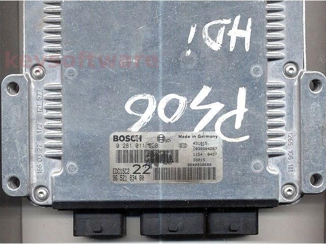 ECU Peugeot 406 2.0HDI 9652183480 0281011520 EDC15C2 { +