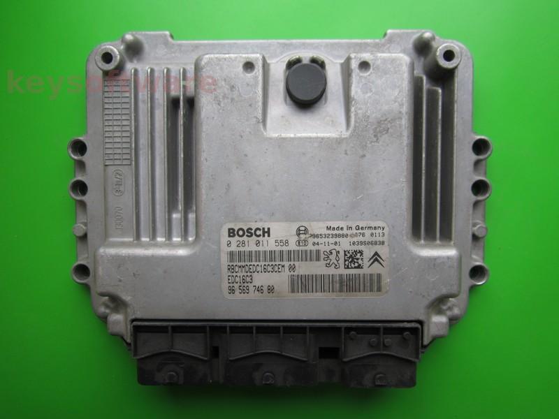 ECU Peugeot 407 1.6HDI 9656974680 0281011558 EDC16C3 }