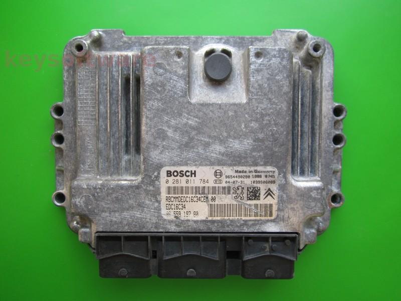 ECU Peugeot 206 1.4HDI 9655919780 0281011784 EDC16C34