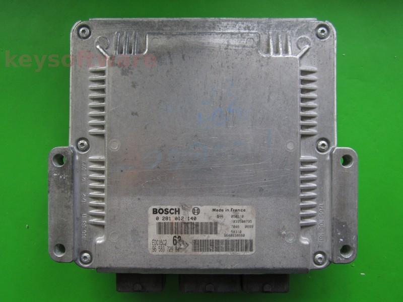 ECU Peugeot 307 1.6HDI 9658372980 0281012140 EDC15C2 }+