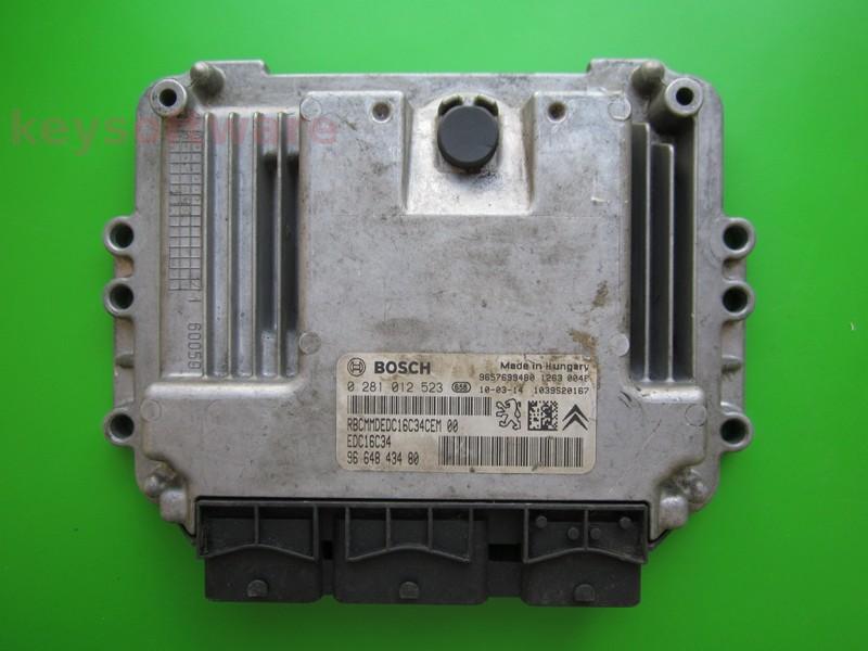 ECU Peugeot 207 1.4HDI 9664843480 0281012523 EDC16C34 {