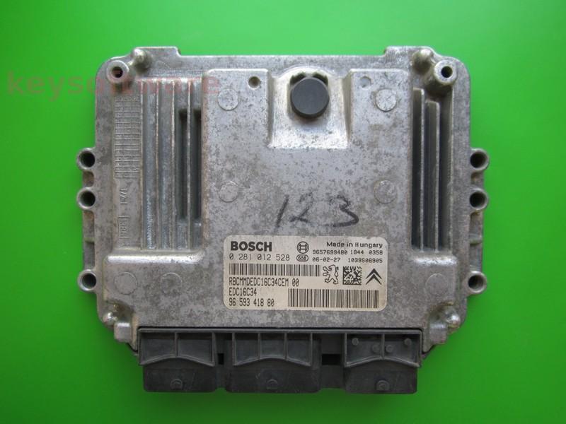 ECU Peugeot 206 1.4HDI 9659341880 0281012528 EDC16C34 }