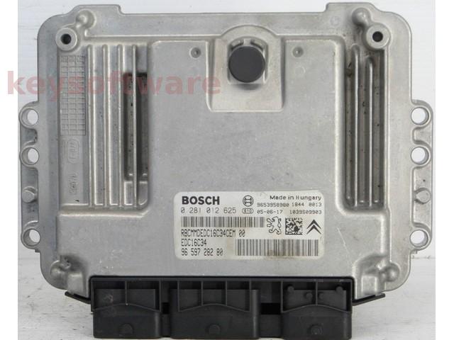 ECU Peugeot 407 1.6HDI 9659728280 0281012625 EDC16C34 {+