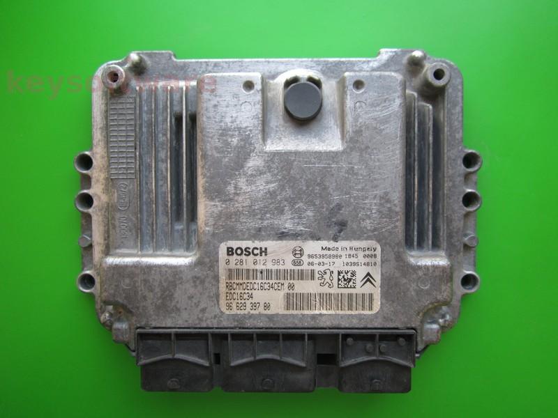 ECU Peugeot 206 1.6HDI 9662939780 0281012983 EDC16C34