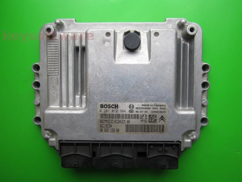 ECU Peugeot 407 1.6HDI 9662213380 0281012984 EDC16C34 9HZ