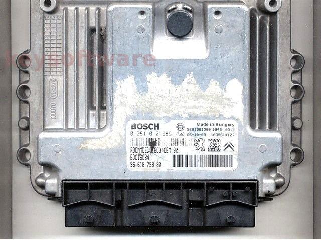 ECU Peugeot 307 1.6HDI 9661879880 0281012986 EDC16C34 9HW {