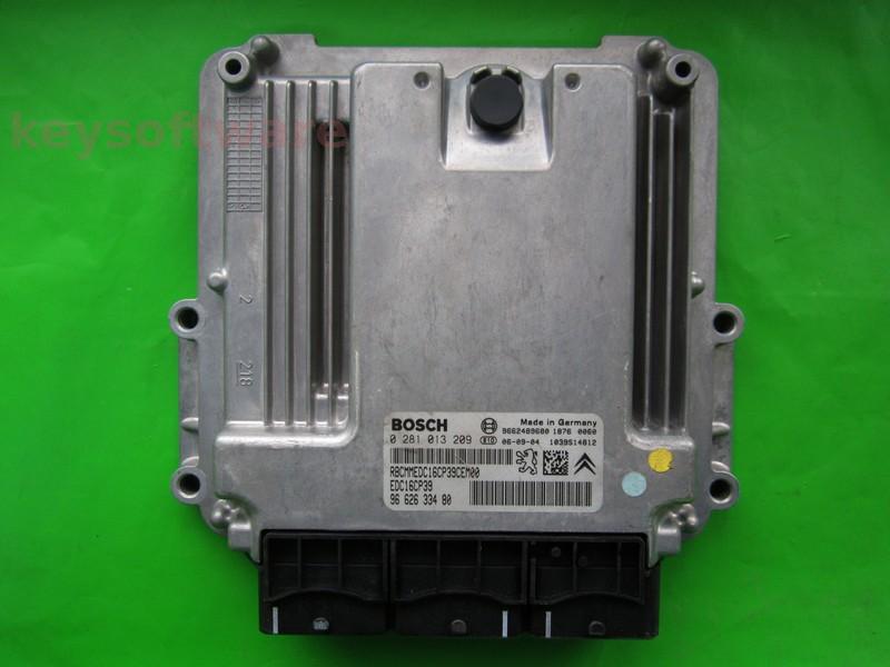 ECU Peugeot 407 2.2HDI 9662633480 0281013209 EDC16CP39 }