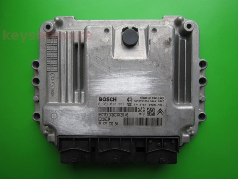 ECU Peugeot 307 1.6HDI 9662213180 0281013331 EDC16C34 9HZ^{ +