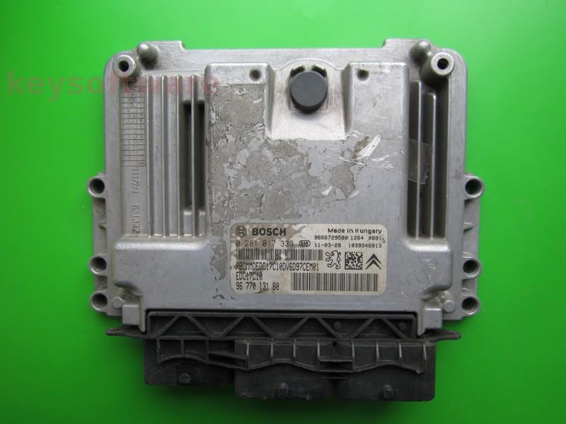 ECU Peugeot 308 1.6HDI 9677013180 0281017333 EDC17C10 }
