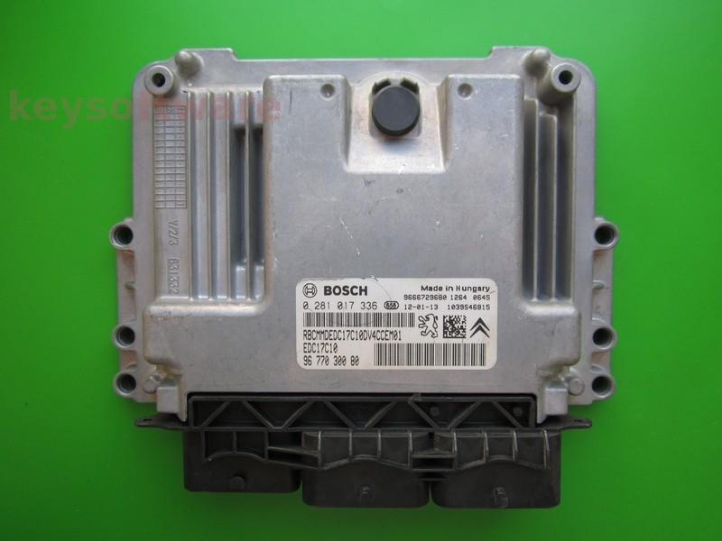 ECU Peugeot 207 1.6HDI 9677030080 0281017336 EDC17C10 }