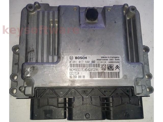 ECU Peugeot 207 1.6HDI 9676830080 0281017600 EDC17C10