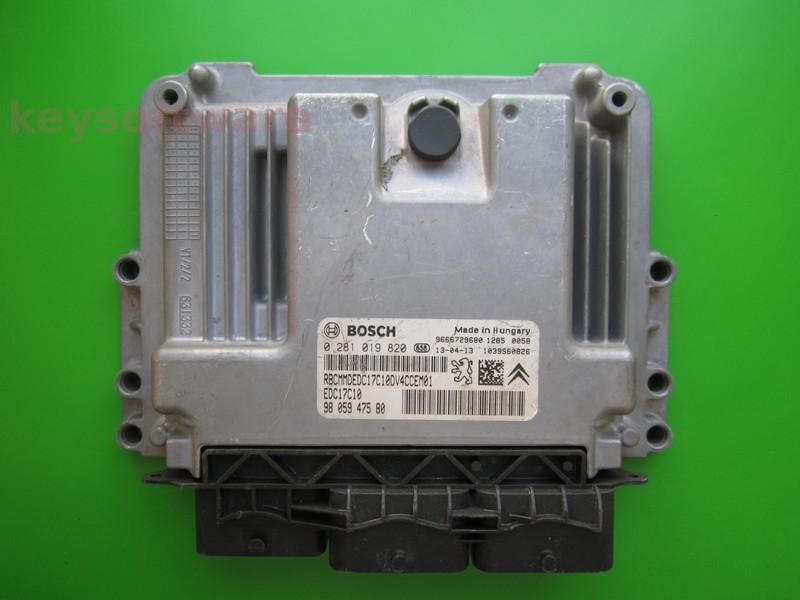 ECU Peugeot 207 1.6HDI 9805947580 0281019820 EDC17C10 }
