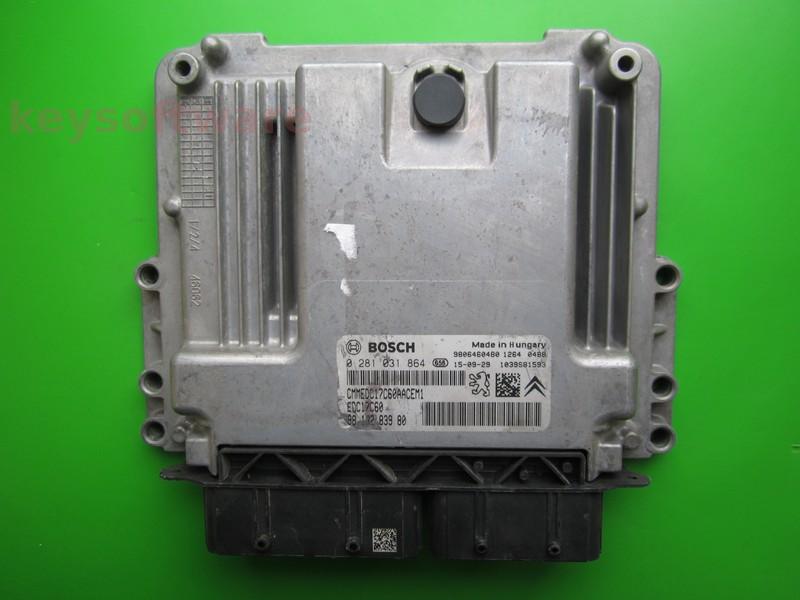 ECU Peugeot 308 1.6HDI 9813283980 0281031864 EDC17C60