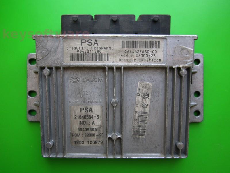 ECU Peugeot 206 1.4 9645211580 21646584 S2000-23