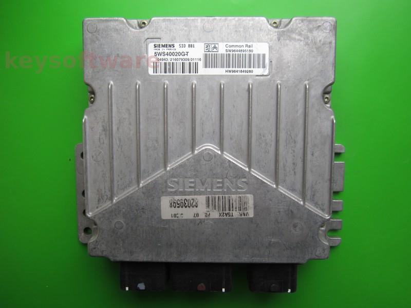 ECU Peugeot 307 2.0HDI 9644895180 5WS40020G-T SID801 }