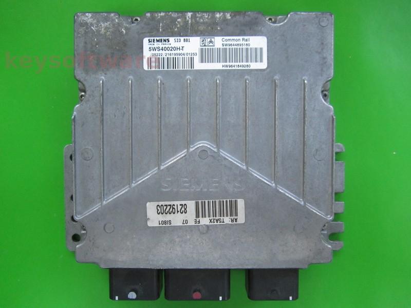 ECU Peugeot 307 2.0HDI 9644895180 5WS40020H-T SID801 {