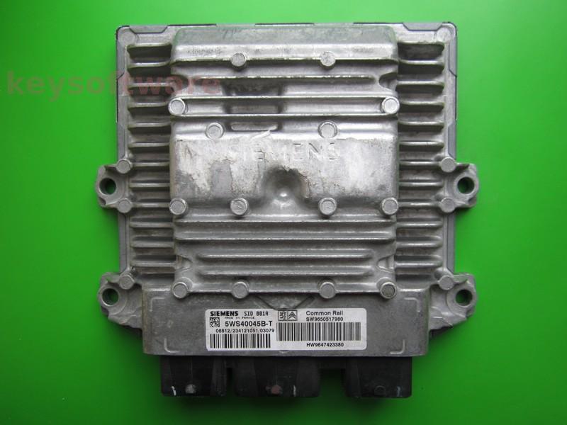 ECU Peugeot 307 2.0HDI 9650517980 5WS40045B-T SID801A }