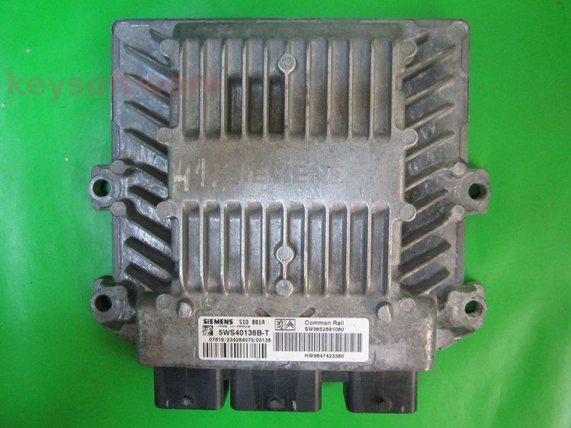 ECU Peugeot Partner 2.0HDI 9652691080 5WS40136B-T SID801A